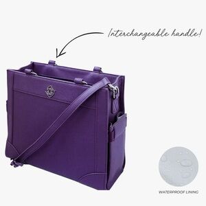 EVERLY TOTE 3 in 1 crossbody PURSE Purple Amethyst backpack luxury bag premium